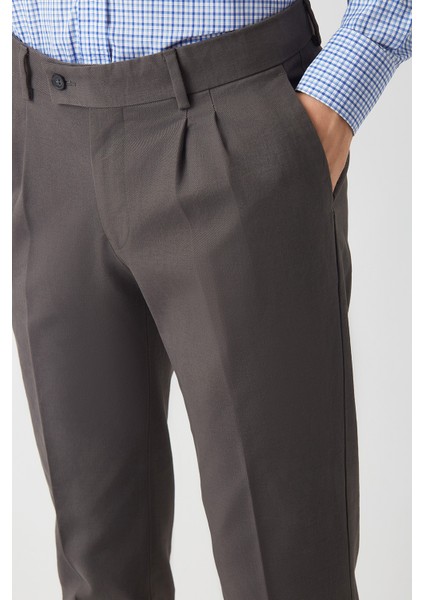 Antrasit Çift Pileli 4 Cepli Spor Erkek Pantolon PNS22K22225_D58 fırsatları