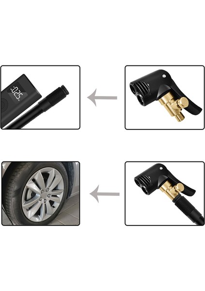 Pirinç Taşınabilir Şişirilebilir Pompa Araç Lastik Lastik Hava Şık Pompa Valfi Konnektörü Klipsli Adaptör Araç Lastik Tekerlek Valfi (Yurt Dışından) fiyatları
