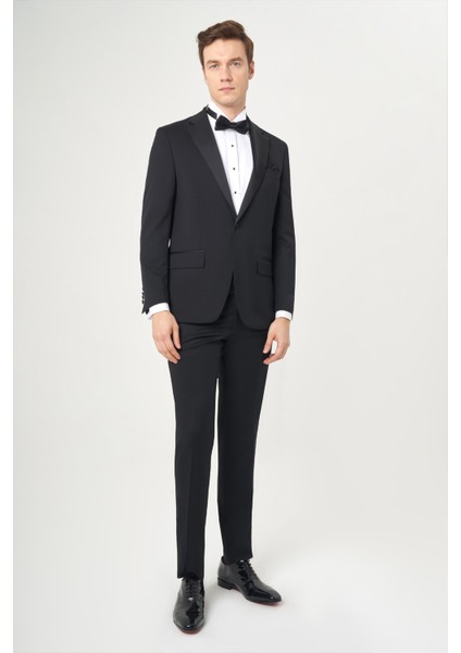 Regular Fit Drop 6 Siyah Erkek Yün Smokin Takım PSM20Y20120_D99 indirimleri