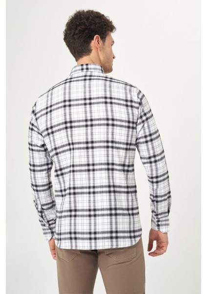 Regular Fit Kışlık Siyah Flanel Erkek Gömlek GM22K222134_D99 fiyatları