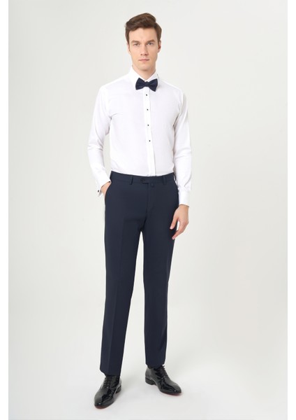 Regular Fit Ata Yaka Sim Çizgili Beyaz Erkek Gömlek GM23Y231033_D01 fırsatları