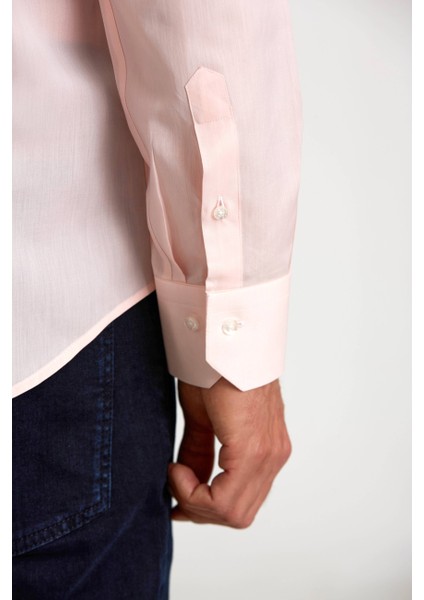 Regular Fit Uzun Kollu Pembe Klasik Erkek Gömlek GM23Y231078_D29 modelleri