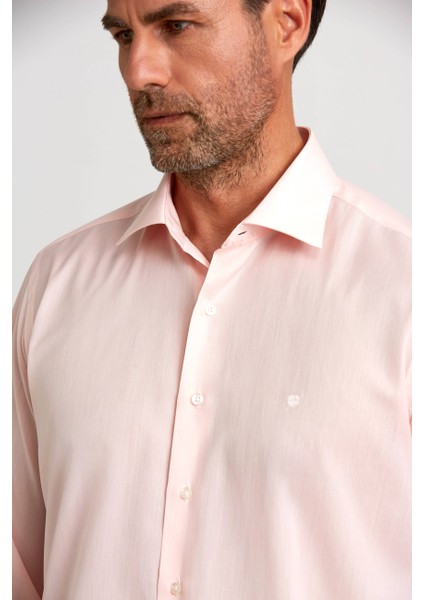 Regular Fit Uzun Kollu Pembe Klasik Erkek Gömlek GM23Y231078_D29 fırsatları