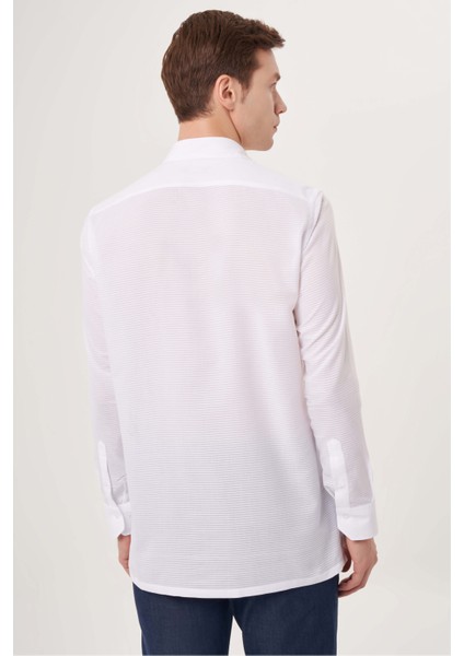 Regular Fit Beyaz Basic Spor Erkek Gömlek GM23Y231089_D01 fiyatları