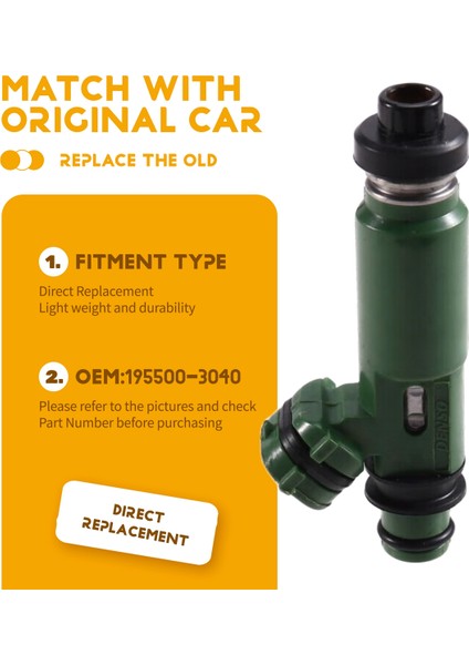 4pcs Yakıt Enjektörleri 195500-3040 Mazda Kıa Için 1.8l L4 1997-1998 (Yurt Dışından) indirimleri