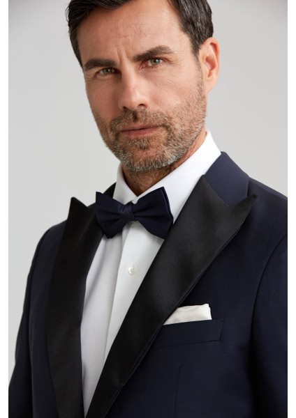 Çıkma Yaka Lacivert Erkek Smokin Takım SM23Y22202_D39 modelleri