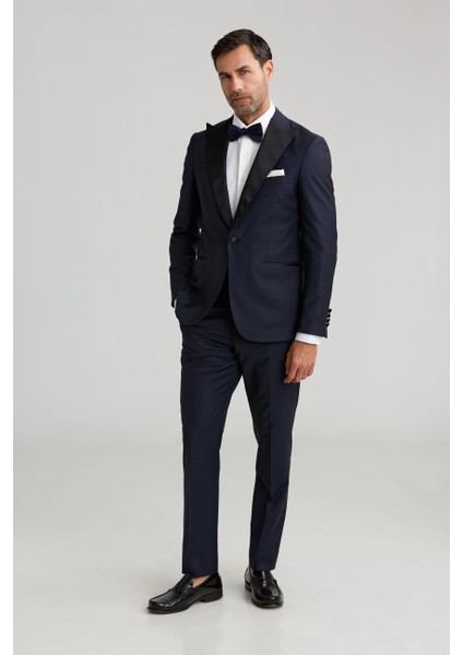 Çıkma Yaka Lacivert Erkek Smokin Takım SM23Y22202_D39 indirimleri