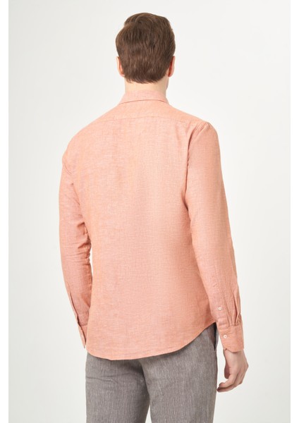 Slim Fit Kiremit Renk Spor Erkek Gömlek GM23Y231059_D26 fiyatları