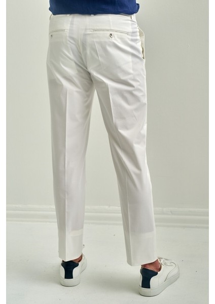 Beyaz Gabardin 4 Cepli Spor Erkek Pantolon PNS22Y22102_D01 fiyatları
