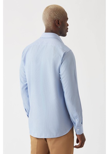 Erkek Lacivert Pamuk Regular Fit Uzun Kol Klasik Gömlek GM22K222015_C39 fiyatları