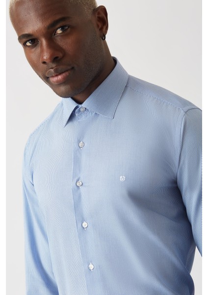 Erkek Lacivert Pamuk Regular Fit Uzun Kol Klasik Gömlek GM22K222015_C39 modelleri