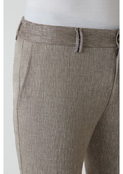 Açık Kahve Lastikli 4 Cepli Spor Erkek Pantolon PNS21Y21104_D10 fırsatları