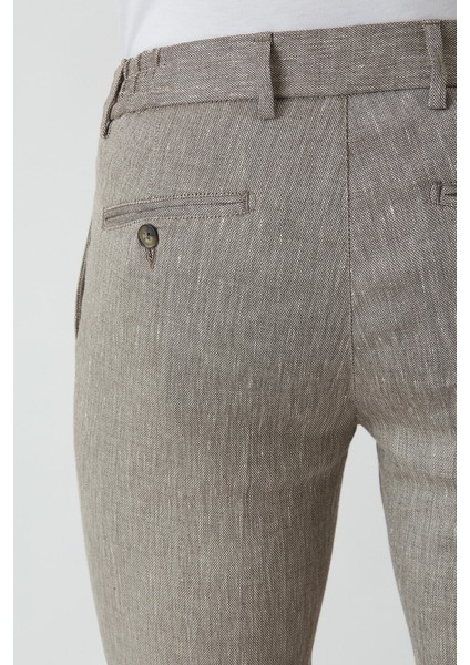 Açık Kahve Lastikli 4 Cepli Spor Erkek Pantolon PNS21Y21104_D10 indirimleri