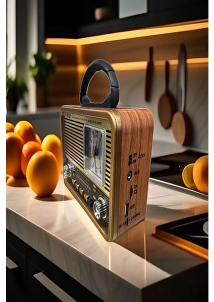 NS-8898BT Nostaljik Radyo Analog Saatli Fm Radyo Bluetooth Hoparlör USB Tf Aux Mp3 Çalar modelleri