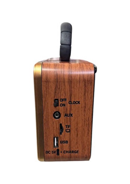 NS-8898BT Nostaljik Radyo Analog Saatli Fm Radyo Bluetooth Hoparlör USB Tf Aux Mp3 Çalar