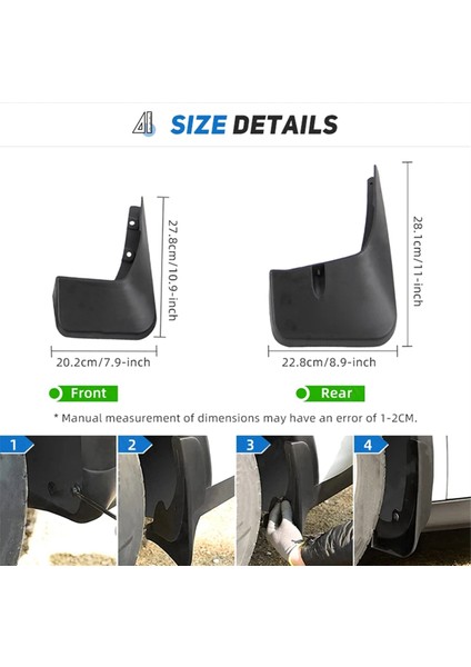 Suzuki Vitara Edcudo 2016-2020 Için Araba Çamurluk Sıçrama Koruyucusu (Yurt Dışından) modelleri