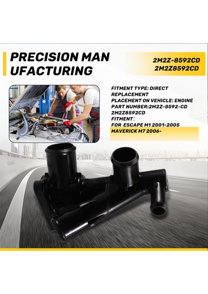 Araba Termostat Su Çıkış Konnektörü 2M2Z8592CD 2M2Z-8592 Ford Escape M1 2001-2005 Soğutucu Termostat Muhafazası (Yurt Dışından) indirimleri