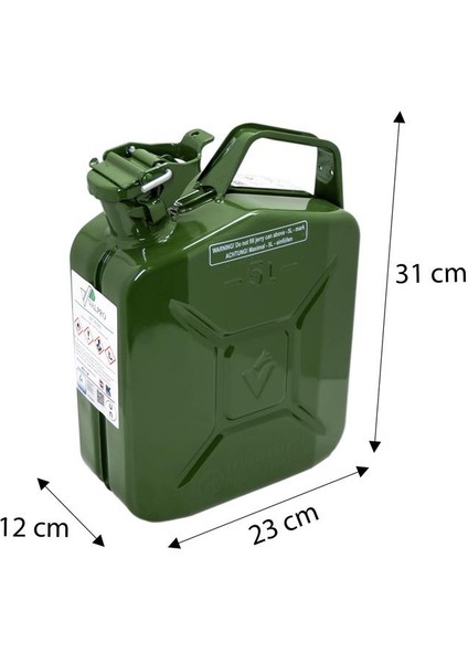Valpro 803111105 Metal Yakıt Bidonu 5 Litre (1219.00.00)