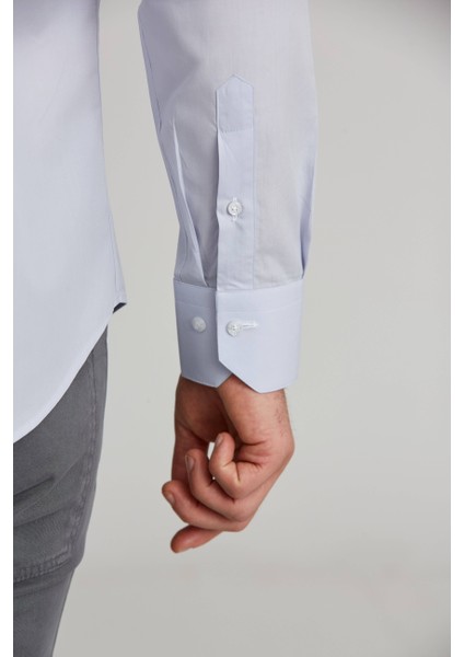 Regular Fit Gri Basic Klasik Erkek Gömlek GM23K232074_D55 modelleri