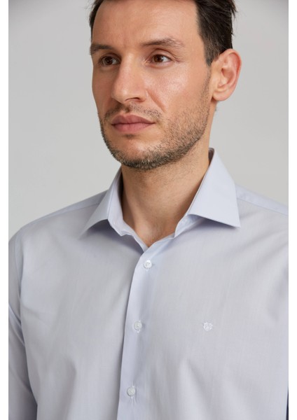 Regular Fit Gri Basic Klasik Erkek Gömlek GM23K232074_D55 fırsatları