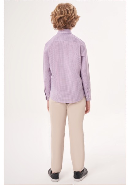 Regular Fit Yaka Düğmeli Kırmızı Çocuk Erkek Gömlek GM23Y231166_D24 fiyatları