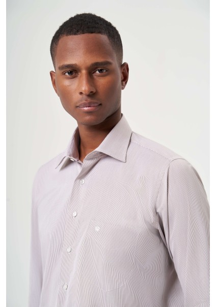 Regular Fit Klasik Kahve Erkek Gömlek GM23K232042_D11 indirimleri