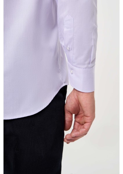 Regular Fit Lila İtalyan Yaka Klasik Erkek Gömlek GM23K232025_D44 fırsatları