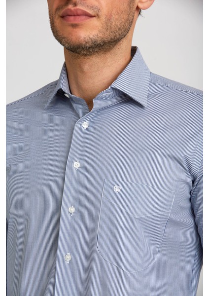 Regular Fit Klasik Lacivert Erkek Gömlek GM23K232013_D39 indirimleri