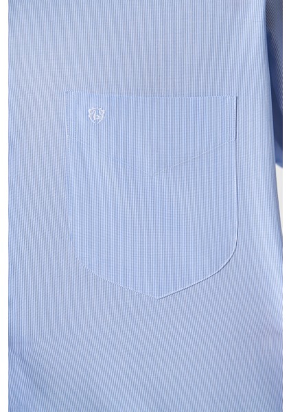 Regular Fit Mavi Basic Klasik Erkek Gömlek GM23K232006_D35 modelleri