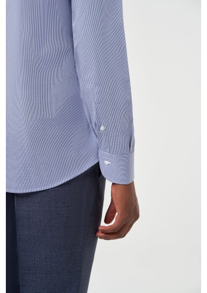 Regular Fit Lacivert Uzun Kollu Klasik Erkek Gömlek GM23K232031_D39 fırsatları