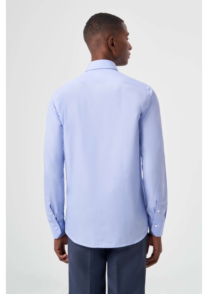 Regular Fit Mavi Klasik Basic Erkek Gömlek GM23K232007_D35 fiyatları