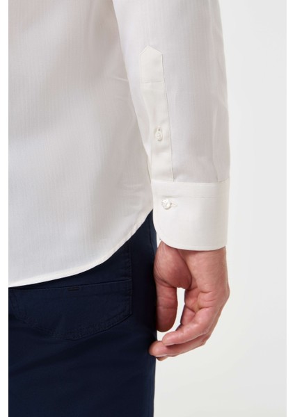 Regular Fit Klasik Ekru Erkek Gömlek GM23K232047_D03 fırsatları