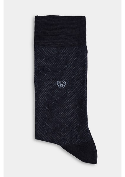 Erkek Bambu Desenli Siyah Gri Çorap CRBMB23Y101_99-8