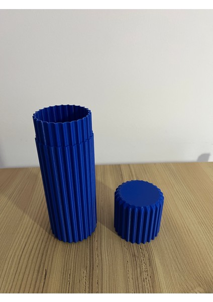 Ribbed Box - Modern Tasarımlı Çok Amaçlı Düzenleyici Kutu Makyaj Fırçaları, Diş Fırçası indirimleri