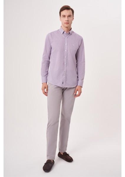 Regular Fit Paşa Yaka Düğmeli Kırmızı Erkek Gömlek GM23Y231167_D24 indirimleri