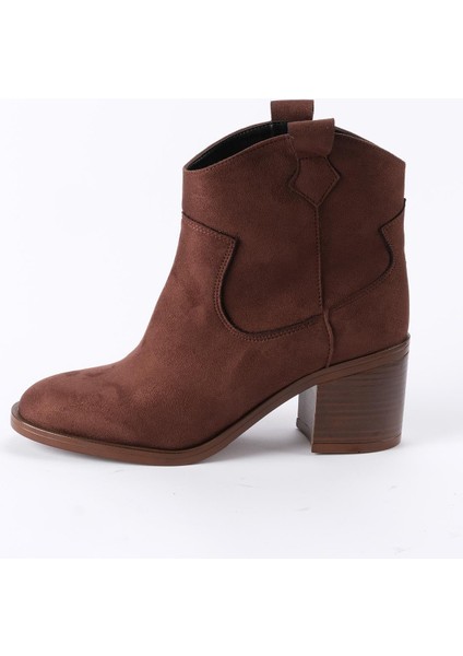 Alessia Western Kahverengi Topuklu Kadın Bot