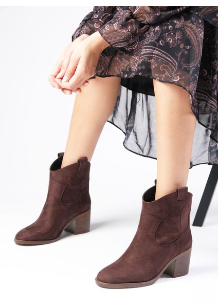 Alessia Western Kahverengi Topuklu Kadın Bot fırsatları