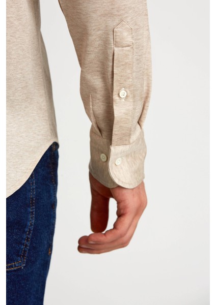 Platinium Regular Fit Bej Erkek Gömlek PLTG024_D07 fırsatları