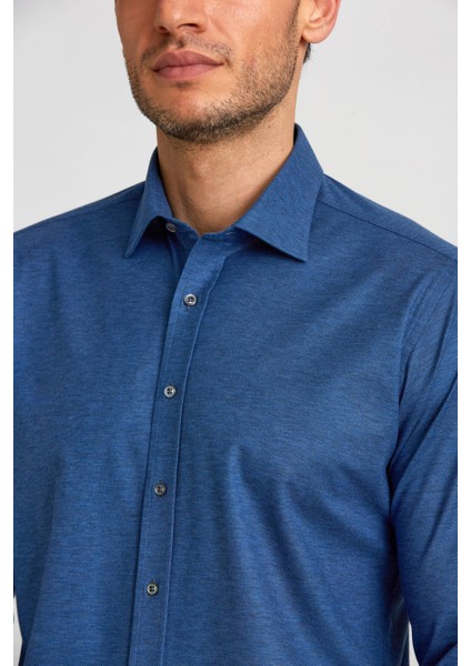 Platinium Regular Fit Lacivert Erkek Gömlek PLTG015_D39 indirimleri