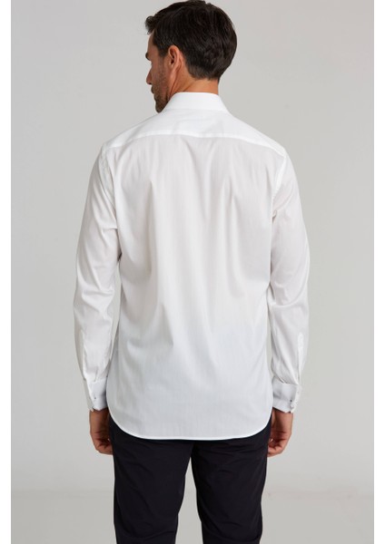 Regular Fit Beyaz Cepli Klasik Erkek Gömlek GMKLS092230020_D01 fiyatları
