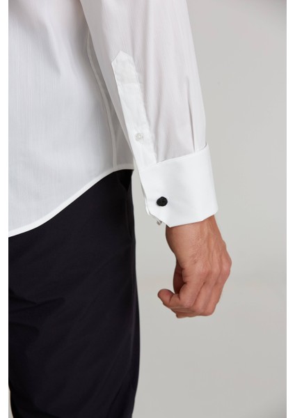 Regular Fit Beyaz Cepli Klasik Erkek Gömlek GMKLS092230020_D01 modelleri