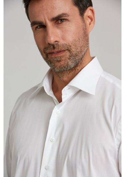 Regular Fit Beyaz Cepli Klasik Erkek Gömlek GMKLS092230020_D01 fırsatları