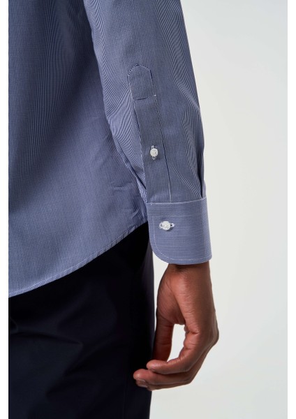 Regular Fit Lacivert Spor Basic Erkek Gömlek GM23K232037_D39 fırsatları