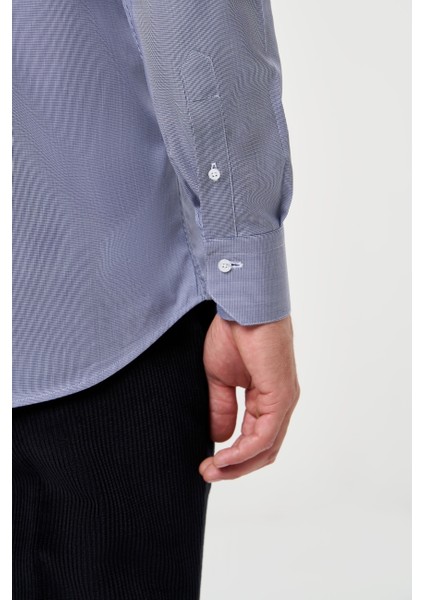 Regular Fit Lacivert Basic Klasik Erkek Gömlek GM23K232044_D39 fırsatları