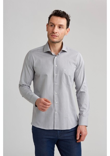 Regular Fit Açık Kahve İtalyan Kumaş Erkek Gömlek GM23K232039_D10 fırsatları