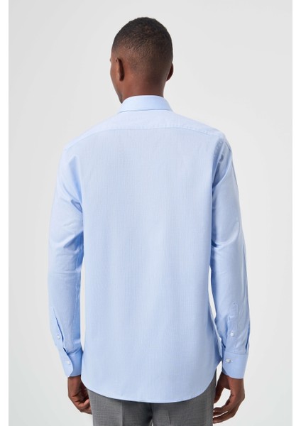 Regular Fit Klasik Mavi Basic Erkek Gömlek GM23Y231174_K35 fiyatları