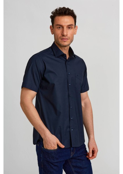 Regular Fit Paşa Yaka Desenli Lila Spor Erkek Gömlek GM23Y231170_D39 fırsatları