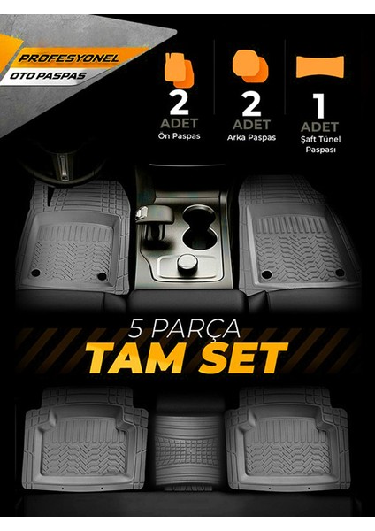 Pro - Chevrolet Captiva ile Uyumlu Paspas Seti, Gri indirimleri