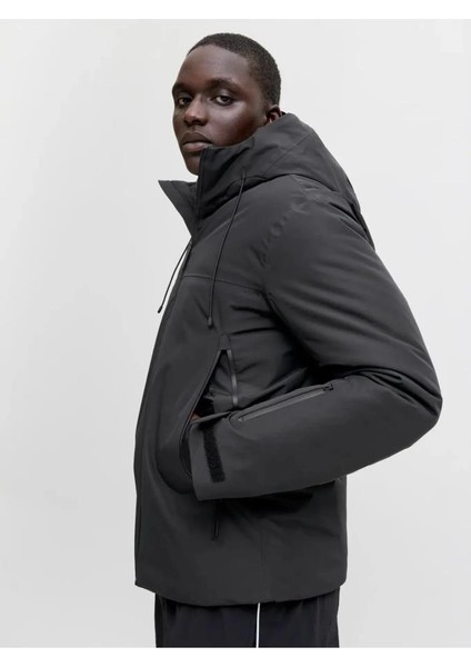 Jack&jones 12283166 Jcofusıon Technıcal Jacket Sn Black Erkek Mont modelleri