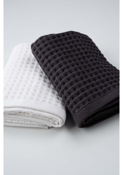 Aqua Line Waffle Yüz Havlusu Seti Antrasit-Beyaz 50X90 fiyatları